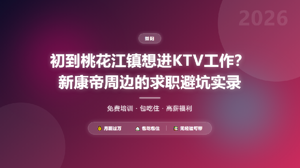 初到桃花江镇想进KTV工作？新康帝周边的求职避坑实录